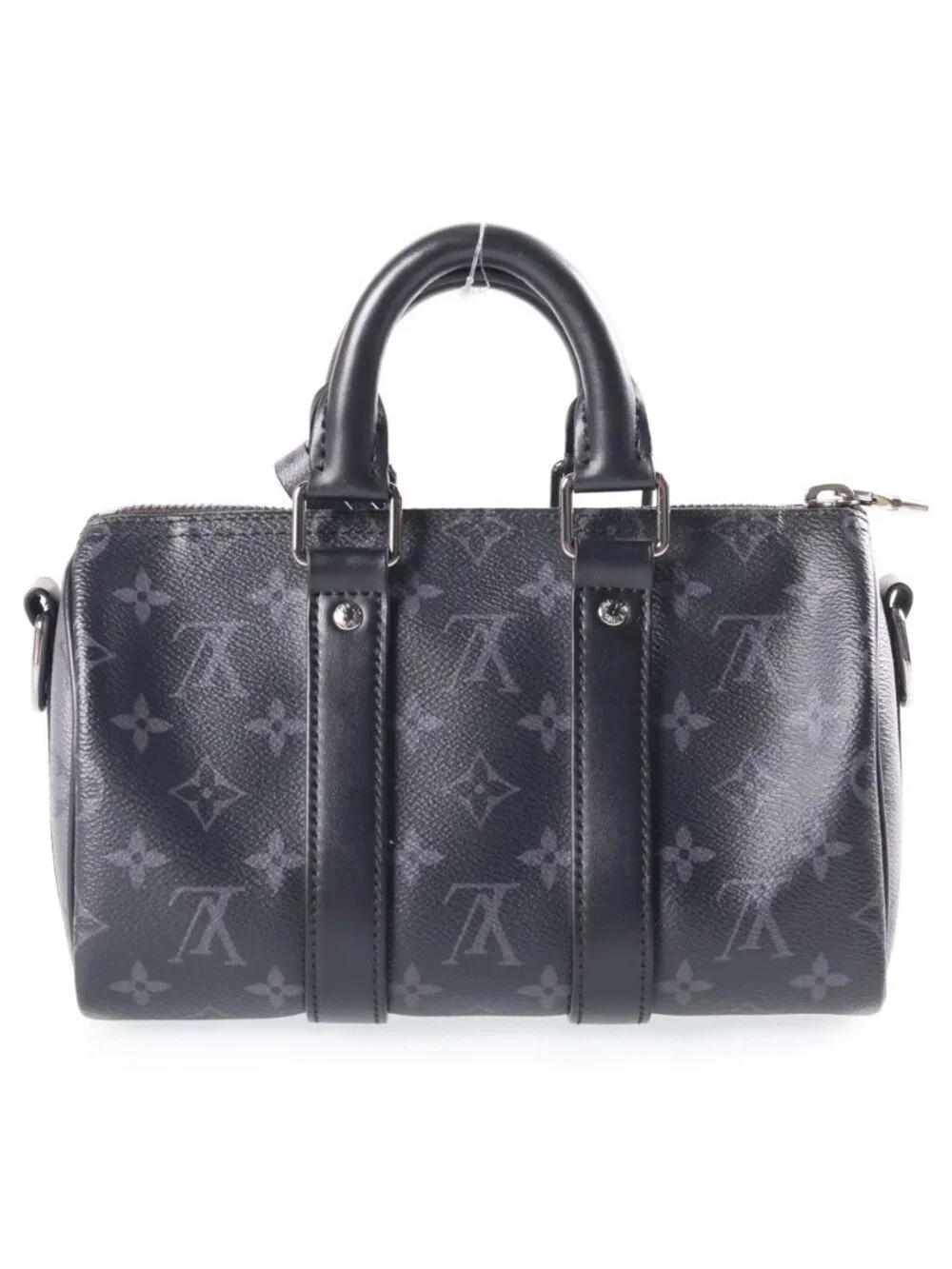Louis Vuitton Monogram Eclipse Citykeepall 2-Way Shoulder Bag Black Leather